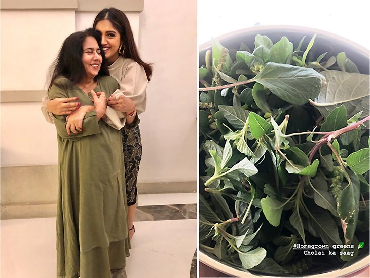 Bhumi pednekar learning farming tips with mother