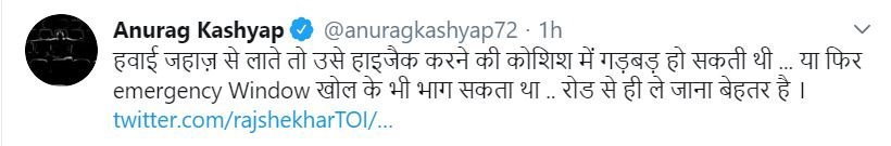 anurag kashyap tweet on vikas dubey case