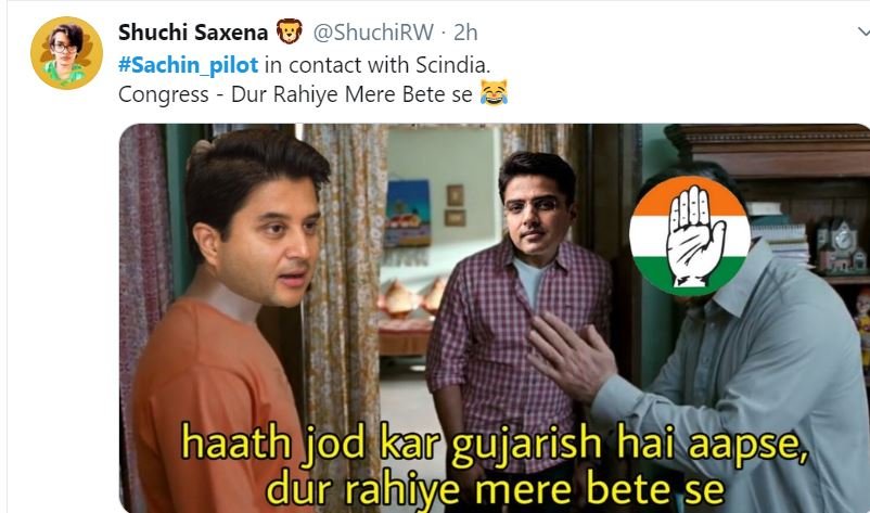 Memes On Rajasthan Politics goes Viral