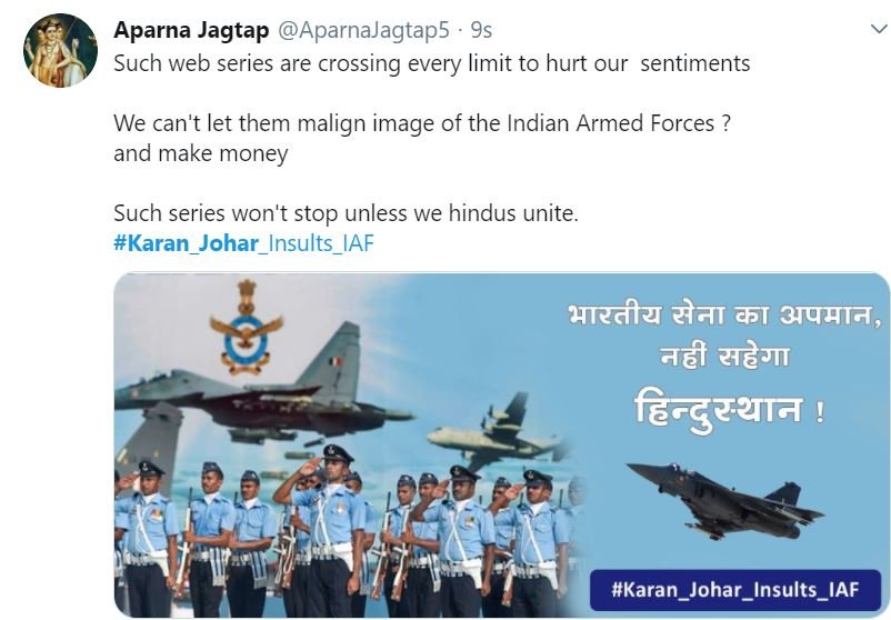 Karan johar Mislead Air Force Image In Film