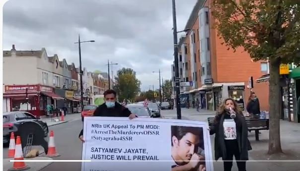 Sushant fans in London raise Voice for Justice