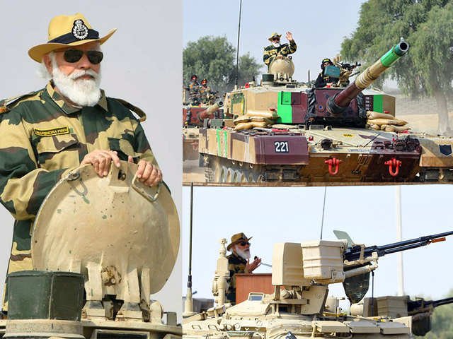 PM Modi at Longewala Post in army dress