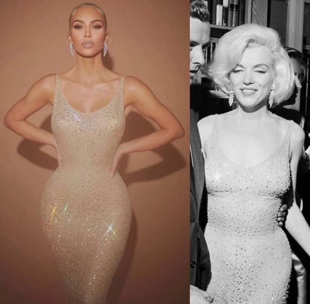 Kim kardashian recreate Marilyn Dress in Met Gala