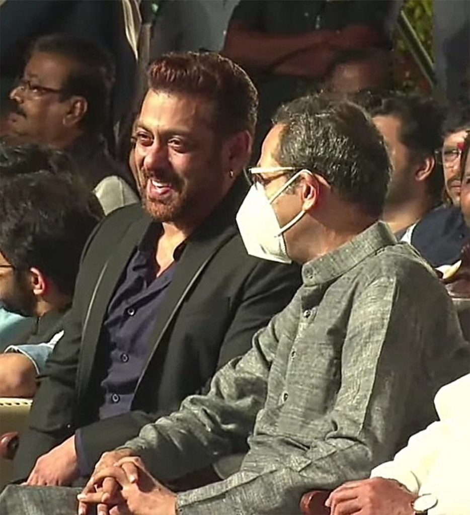 Salman khan with CM thackeray at Event