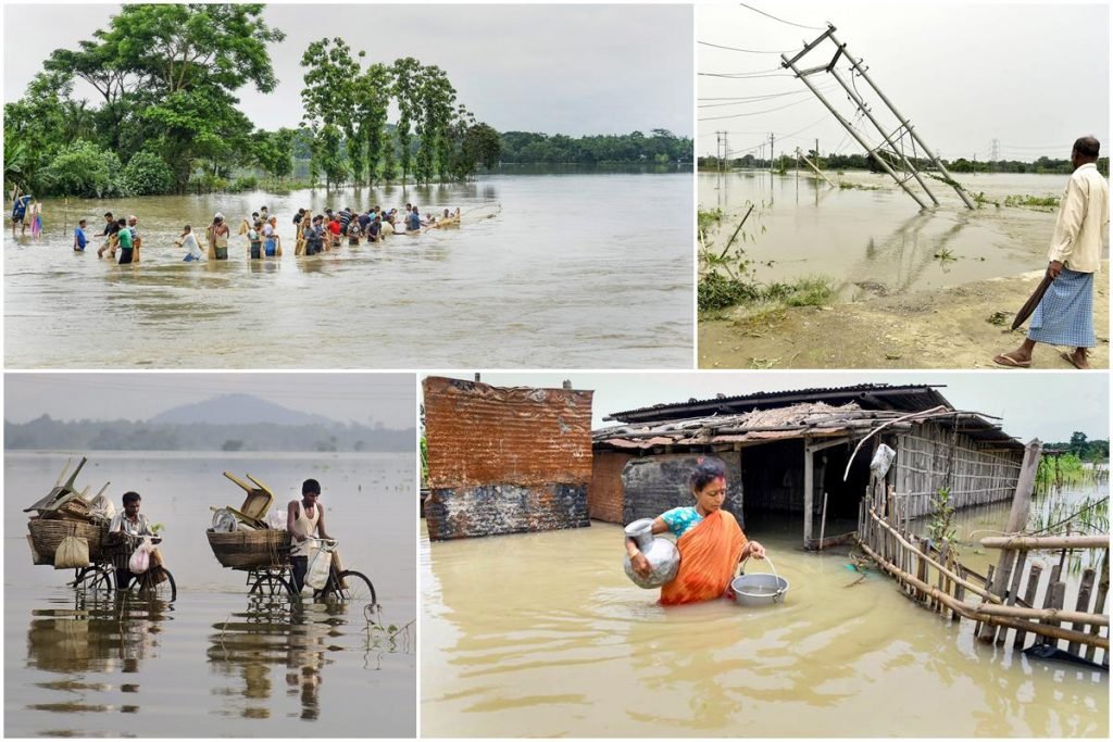 Assam flood effected areas